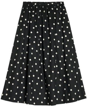 Albaray Large Spot Full Skirt - Black