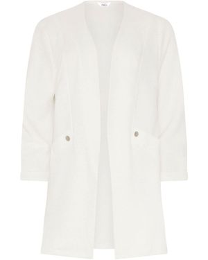 M Com Textured Jersey Jacket - White