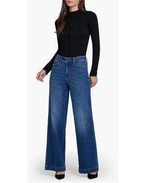 NYDJ High Rise Teresa Wide Leg With Trousers - Blue