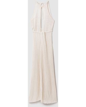 Savannah Morrow Sheer Knitted Maxi Dress - White