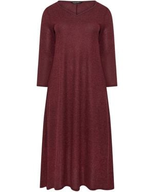 Evans Ribbed Dress - Purple