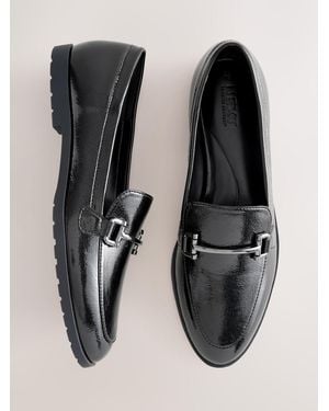 Next Standard Fit Forever Comfort Trim Hardware Loafers - Black