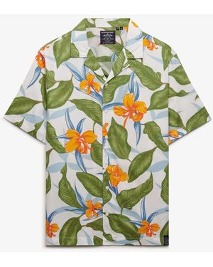 Superdry Hawaiian Print Short Sleeve Shirt - Green