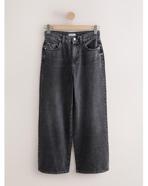 Next N. Premium High Rise City Wide Leg Jeans - Gray
