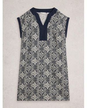 White Stuff Jilly Linen Dress - Gray