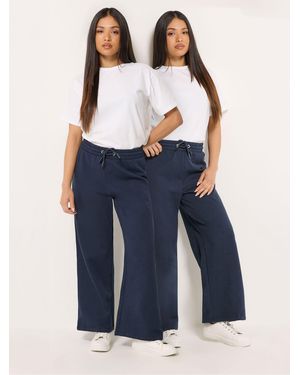 M Com Wide Leg Sweatpants 2 Pack - Blue