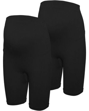 Vero Moda Maternity 2 Pack High Waisted Seamless Shorts - Black