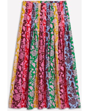 Boden Valentina Poplin Midi Skirt - Red