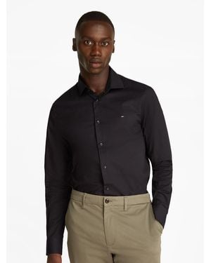 Tommy Hilfiger Regular Fit Flex Poplin Shirt - Black