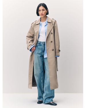Vero Moda Long Belted Trenchcoat - Blue