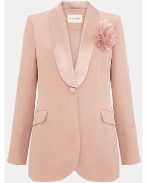 Phase Eight Jorja Peach Textured Suit Jacket - Pink