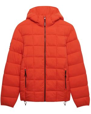 Superdry Hooded Box Quilt Fuji Lite Jacket - Red