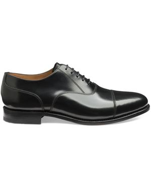 Loake Oxford-Schuhe Aus Poliertem Leder Mit Zehenkappe - Schwarz