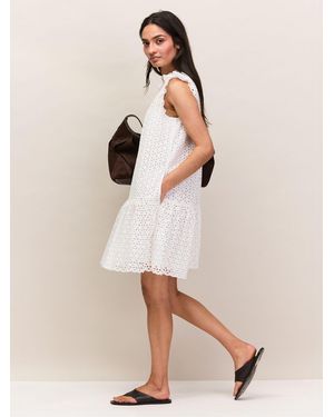 Ro & Zo Broderie Mini Dress - Natural