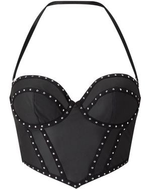 Ann Summers Ann Summers Entranced Pu Top - Black