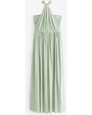 Next Mesh Multiway Wedding Guest Bridesmaid Maxi Dress - Green