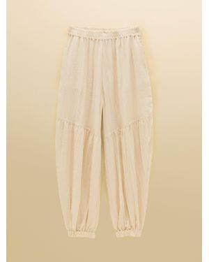 Joules Pantaloon Trouser With Elasticated Waist - Natural