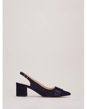 Phase Eight Suede Slingback Heels - Blue