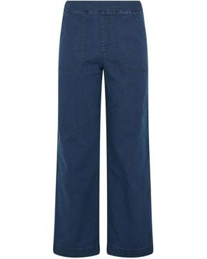 M Com Petite Wide Leg Carpenter Jeggings - Blue