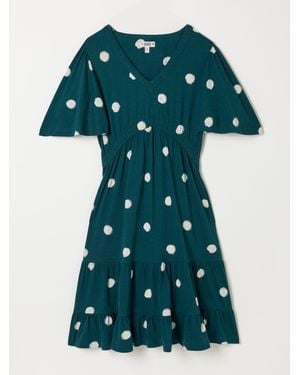 FatFace Fatface Grace Petite Jersey Mini Dress - Green