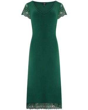 Pour Moi Jersey Lace Secret Support Midi Chemise - Green