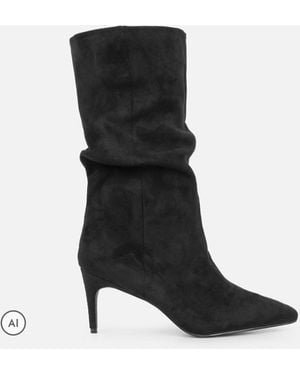 SIMMI Dage Knee High Heeled Boots - Black