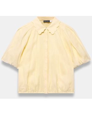 Mint Velvet Puff Sleeve Shirt - Natural