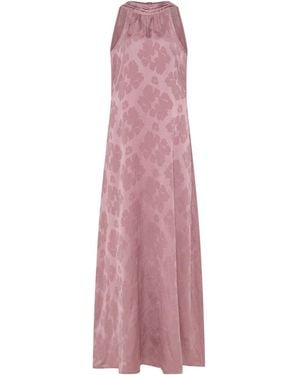 Long Tall Sally Jacquard Halterneck Maxi Dress - Pink