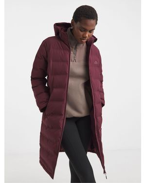 Snowdonia Showerproof Long Line Padded Jacket - Red