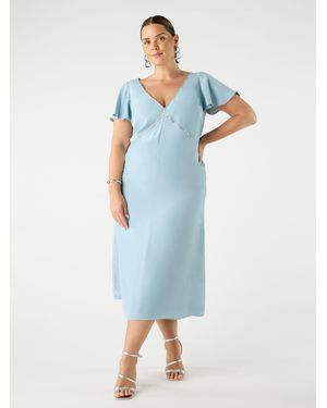 Live Unlimited Curve Embellished Slip Dress - Blue