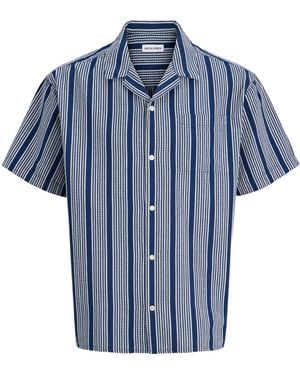 Jack & Jones Relaxed Fit Stripe Shirt - Blue