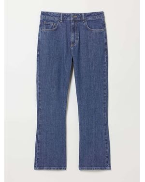 FatFace Fatface Kick Flare Crop Jeans - Blue