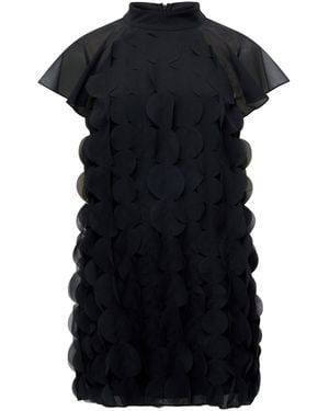 French Connection Diane Georgette Mini Dress - Black