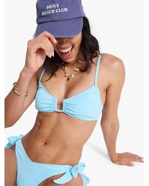 Roxy Palm Dreams Bralette Bikini Top - Blue