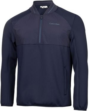 Calvin Klein Calvin Klein Golf Greenside 1/2 Zip Hybrid Bomber Jacket - Blue