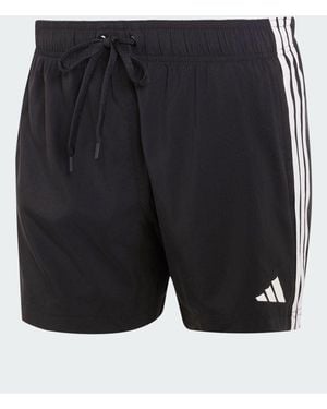adidas 3 Stripes 5 Inch Swim Shorts - Black
