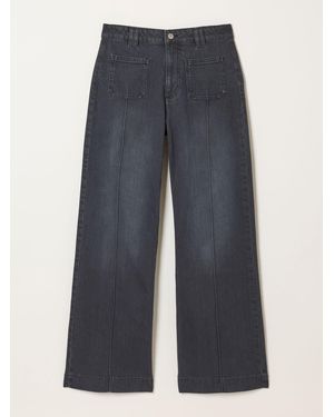 FatFace Fatface Ink Patch Pocket Flare Jeans - Blue