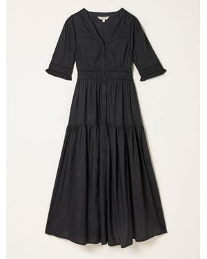 FatFace Fatface Elsie Embroidered Midi Dress - Black