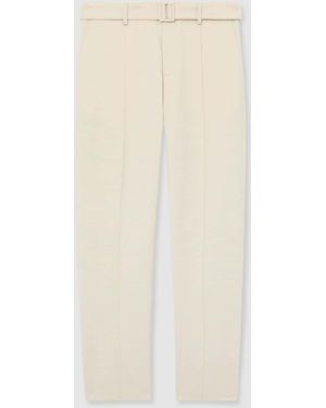 Reiss Stone Atwell Relaxed-Fit Belted Pants - White