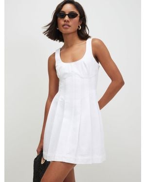 River Island Tolami Sleeveless Seamed Mini Dress - White