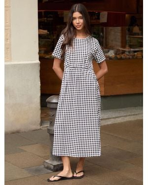 Threadbare Jersey Midi Smock Dress With Pockets - Black