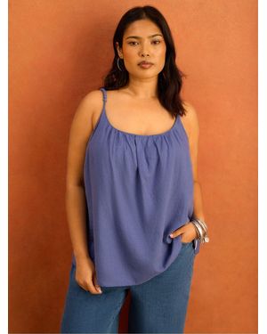 Live Unlimited Bobble Trim Cami - Blue