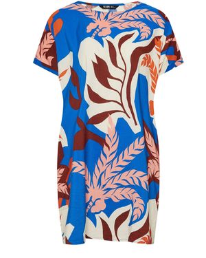 Yours Curve Easy Tunika Kleid48 - Blau
