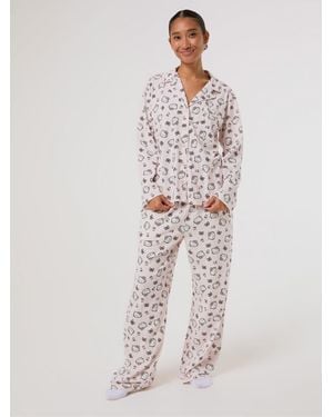 Skinnydip London X Hello Kitty Pyjamas Set With Scrunchie - White