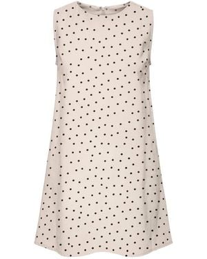 ONLY Polka Dot Sleeveless Short Dress - Natural