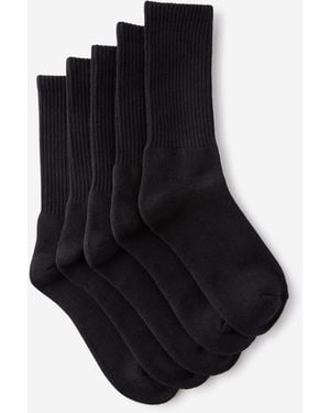 Cotton On Essential Crew Socks 5 Pack - Black
