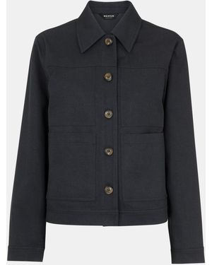 Whistles Mia Pocket Detail Jacket - Black