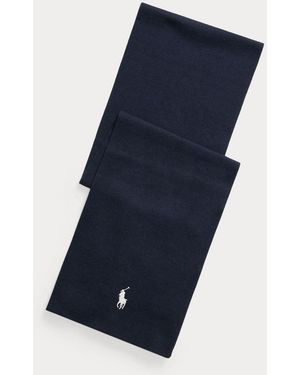 Polo Ralph Lauren Knit Logo Scarf - Blue