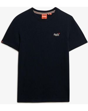 Superdry Contrast Logo Essential Logo Embroidery T-Shirt - Black