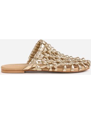 Bronx Annaya Woven Leather Sandals - White